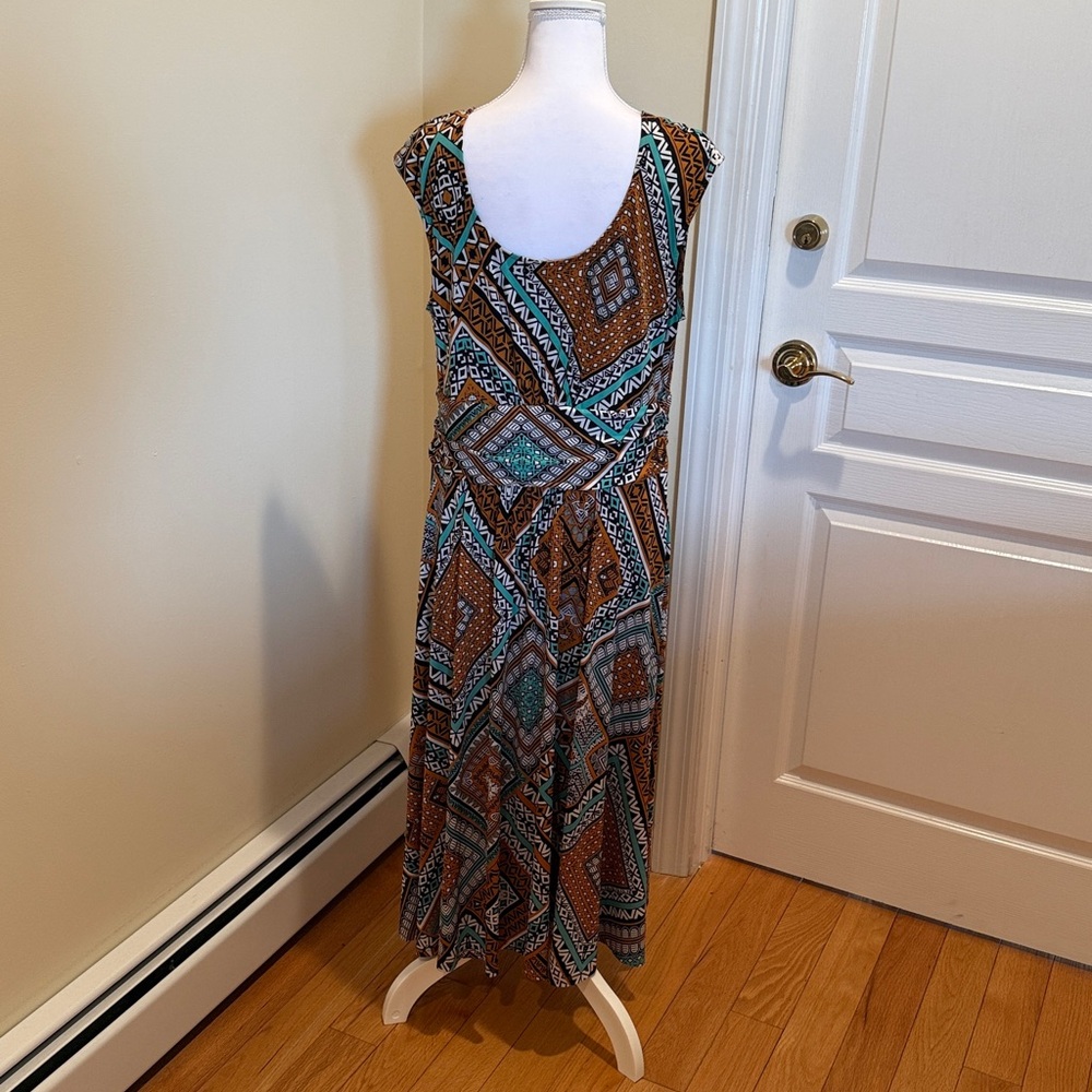 Ruby Rd. Multicolor Geometric Midi Dress - Picture 9 of 11